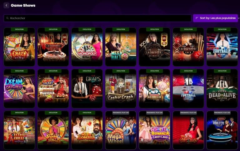 BetHog Casino game shows